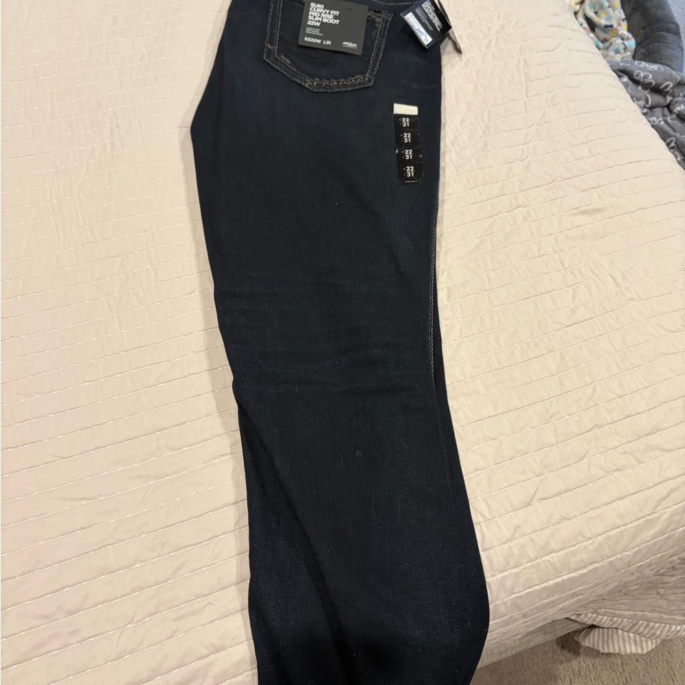 Women’s Silver Dark Blue Jeans